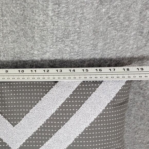 Frye Throw Pillow Gray Contemporary Textured Zippered Side Rectangle 18x13 - Picture 4 of 9